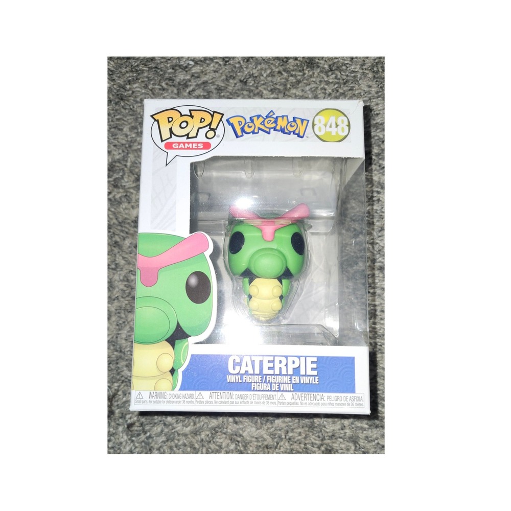 Funko Pop Games Pokemon Caterpie 848 Vinyl Figure Green Bug‎ Type Collectible